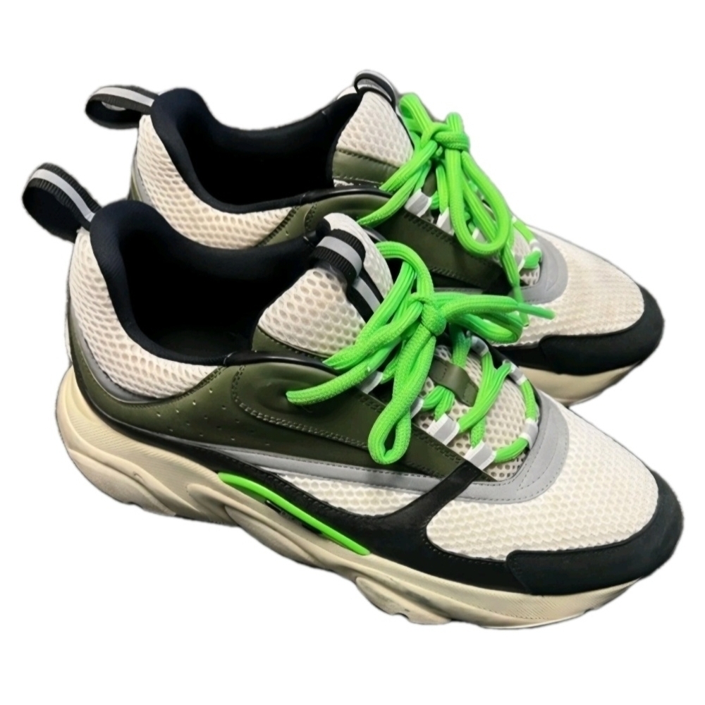 RARE Dior B22 Khaki Pistachio Size 44 US Mens Size 10-10.5 - Picture 2 of 13